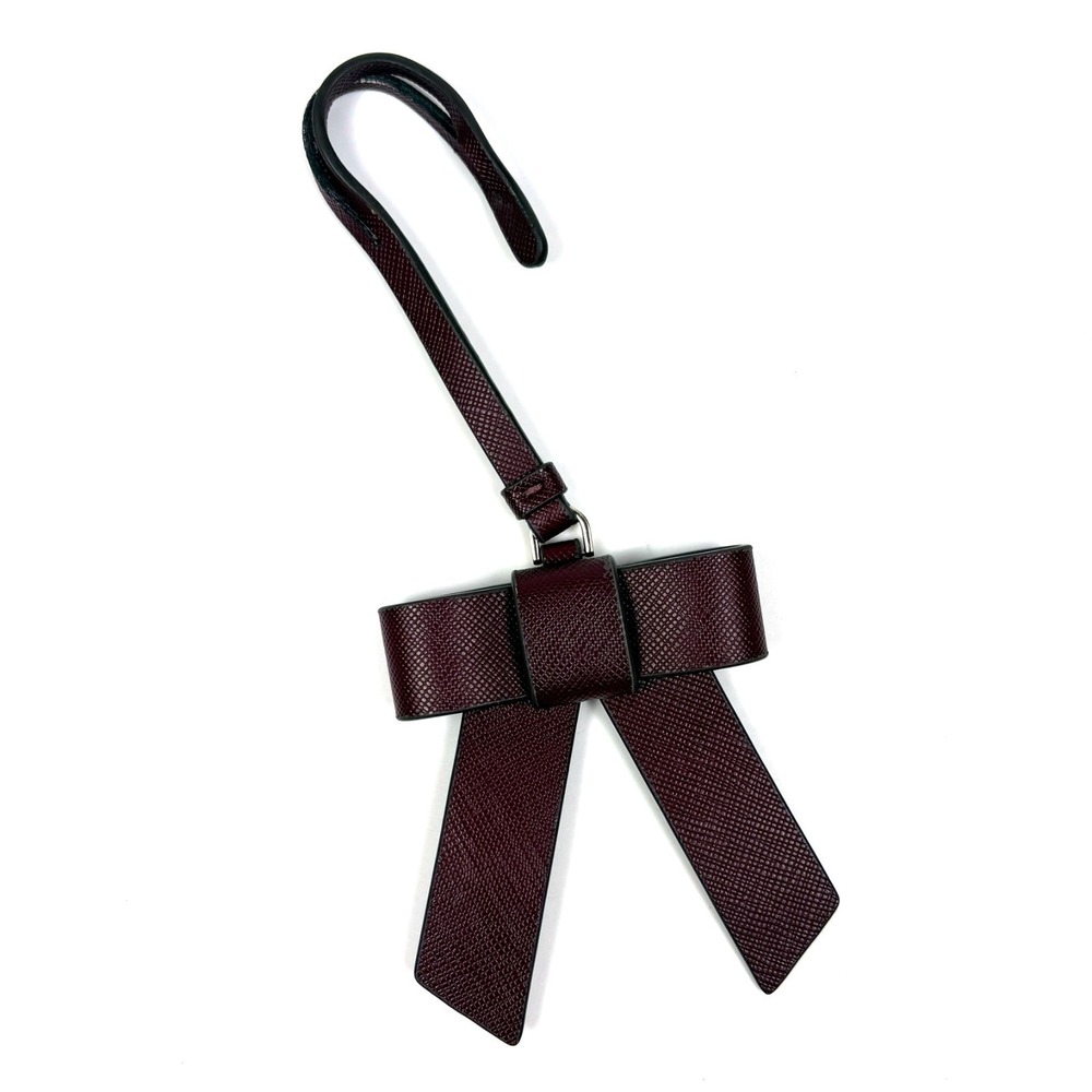 Kate Spade Saffiano‎ Leather Bow Bag Charm Plum Burgandy Replacement
